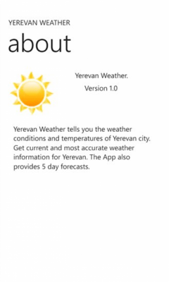 Скриншот приложения Yerevan Weather - №4