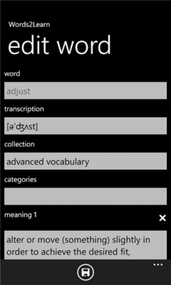 Скриншот приложения Words2Learn - №6