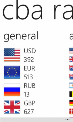 Скриншот приложения CBA Rates - №3