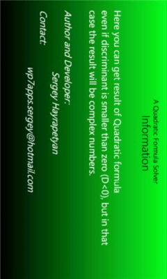 Скриншот приложения A Quadratic Formula Solver - №5