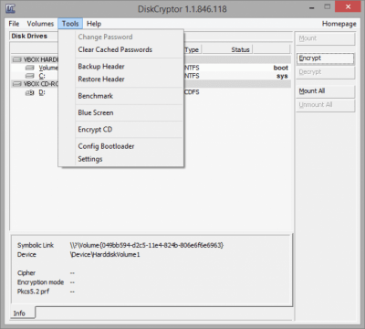 Скриншот приложения DiskCryptor - №3