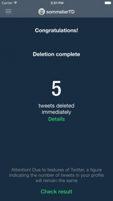 Скриншот приложения DELETE TWEETS: DLTTR - №5