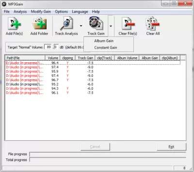 Скриншот приложения MP3Gain - №3