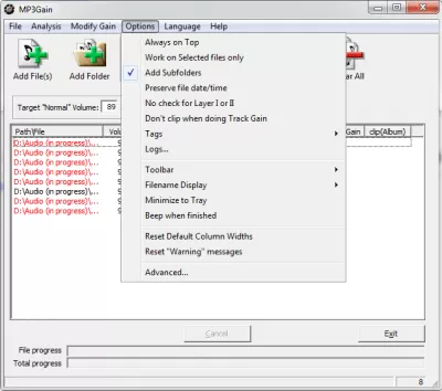 Скриншот приложения MP3Gain - №4