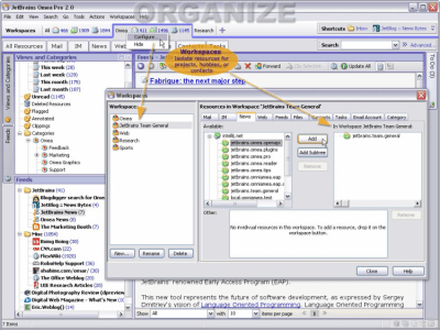 Скриншот приложения Omea Reader - №4