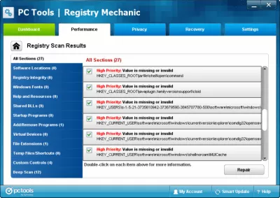 Скриншот приложения Registry Mechanic - №2