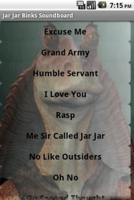 Скриншот приложения Jar Jar Binks Soundboard - №1