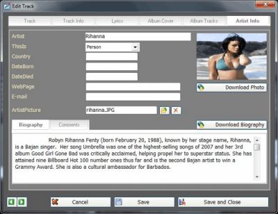 Скриншот приложения AllMySongs Database - №3