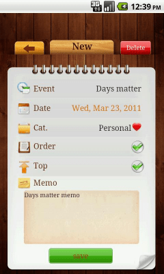 Скриншот приложения Day Matters Widget - №2