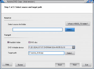 Скриншот приложения Aurora DVD Copy - №1