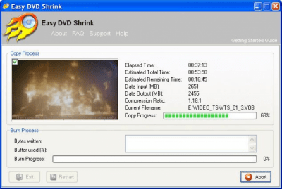 Скриншот приложения Easy DVD Shrink - №2