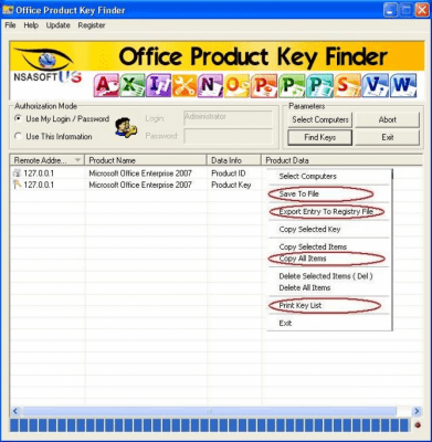 Скриншот приложения Office Product Key Finder for Windows - №1