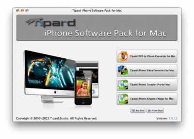 Скриншот приложения Tipard iPhone Software Pack for Mac - №1