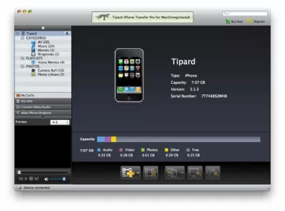 Скриншот приложения Tipard iPhone Transfer Pro for Mac Standard - №1