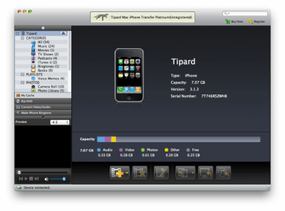 Скриншот приложения Tipard iPhone Transfer Pro for Mac Platinum - №1