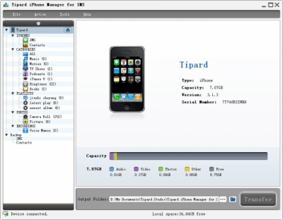 Скриншот приложения Tipard iPhone Manager for SMS - №1