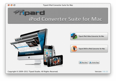 Скриншот приложения Tipard iPod Converter Suite for Mac - №1