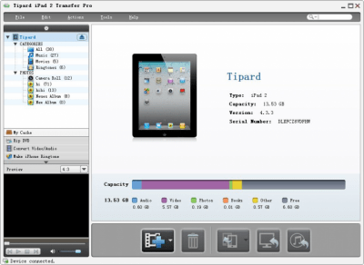 Скриншот приложения Tipard iPad 2 Transfer Standard - №1