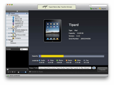 Скриншот приложения Tipard iPad to Mac Transfer Ultimate - №1