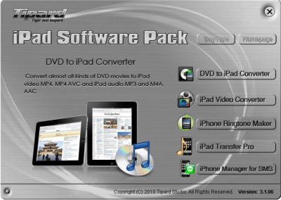 Скриншот приложения Tipard iPad Software Pack - №1