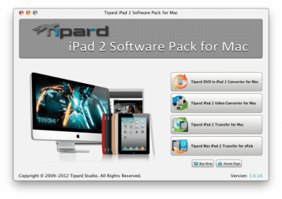 Скриншот приложения Tipard iPad 2 Software Pack for Mac - №1