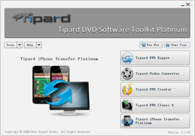 Скриншот приложения Tipard DVD Software Toolkit Platinum - №1