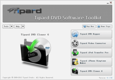 Скриншот приложения Tipard DVD Software Toolkit Standard - №1