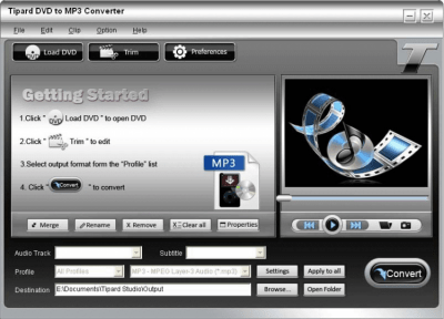 Скриншот приложения Tipard DVD to MP3 Converter - №1