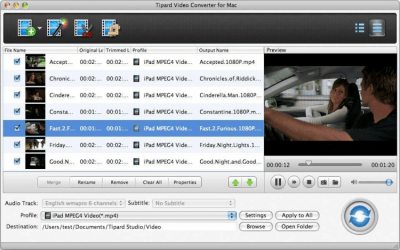 Скриншот приложения Tipard Video Converter for Mac - №1