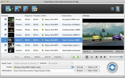 Скриншот приложения Tipard Nexus One Video Converter for Mac - №1