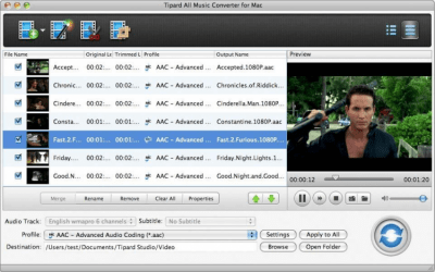 Скриншот приложения Tipard All Music Converter for Mac - №1