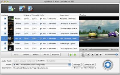 Скриншот приложения FLV to Audio Converter for Mac - №1