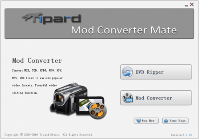 Скриншот приложения Tipard Mod Converter Mate - №1