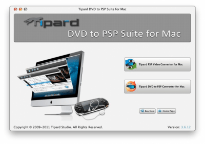 Скриншот приложения Tipard DVD to PSP Suite for Mac - №1