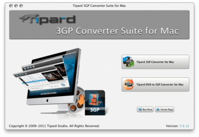 Скриншот приложения Tipard 3GP Converter Suite for Mac - №1