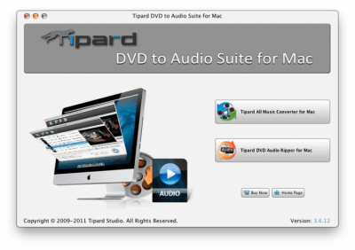 Скриншот приложения Tipard DVD to Audio Suite for Mac - №1