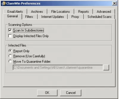 Скриншот приложения ClamWin - №2
