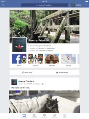 Скриншот приложения Facebook - №6