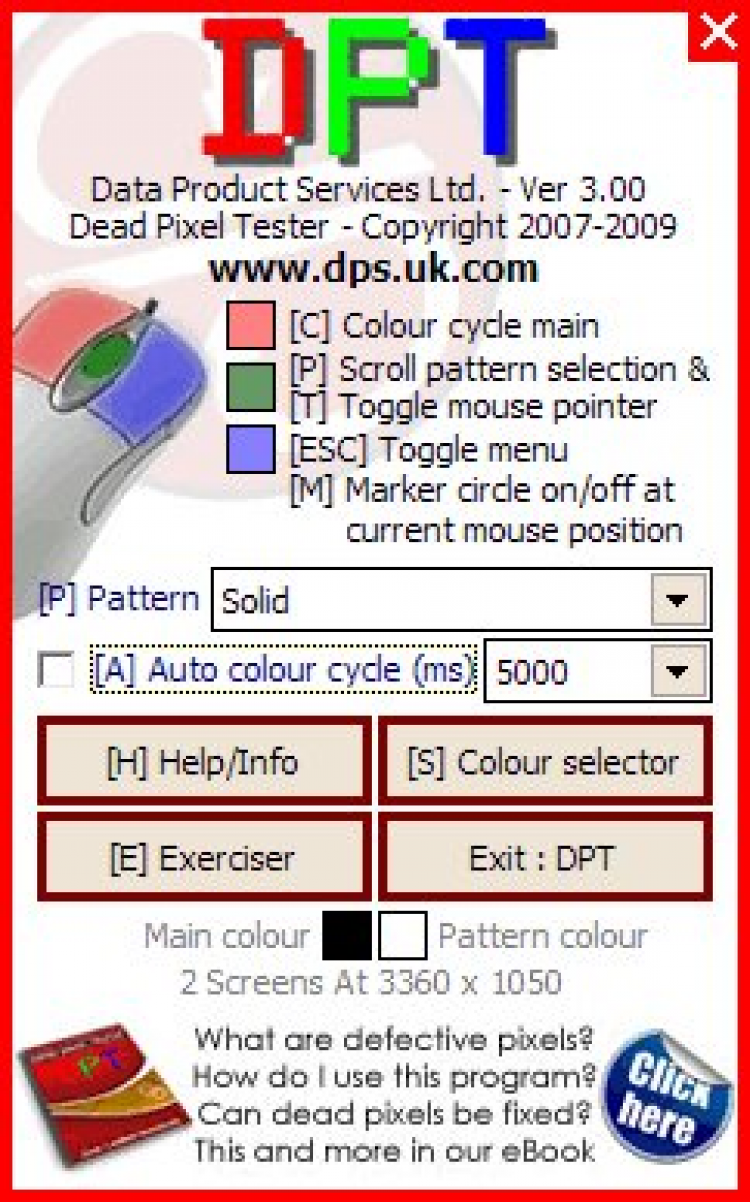 Dead pixel tester. DPT программа. Dead Pixel Tester битый пиксель. Тест DPT. Dead Pixel Tester Интерфейс.