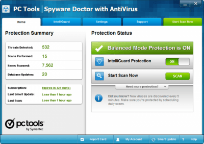 Скриншот приложения Spyware Doctor with AntiVirus - №1