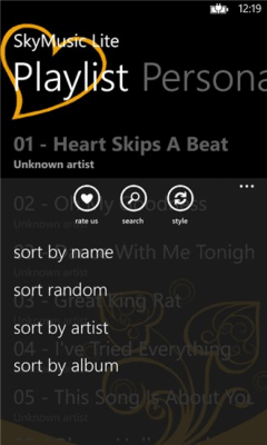 Скриншот приложения SkyMusic Lite - №3