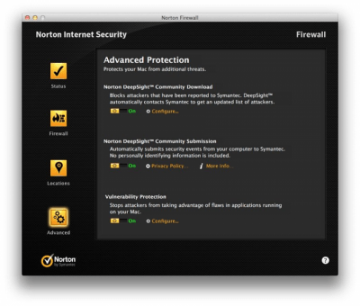 Скриншот приложения Norton Internet Security - №1