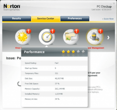 Скриншот приложения Norton PC Checkup - №1