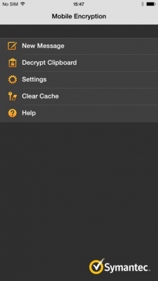 Скриншот приложения Symantec Mobile Encryption - №3
