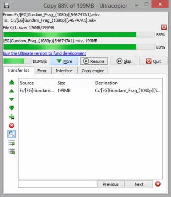 Скриншот приложения Ultracopier Free - №6