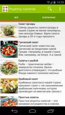 Скриншот приложения Рецепты салатов - №5