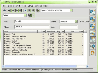 Скриншот приложения Kat CD Ripper - №1