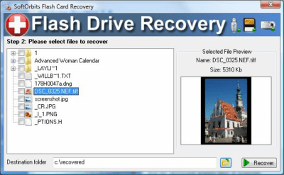 Скриншот приложения SoftOrbits Flash Drive Recovery - №2