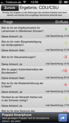 Скриншот приложения Welche Partei? - №1