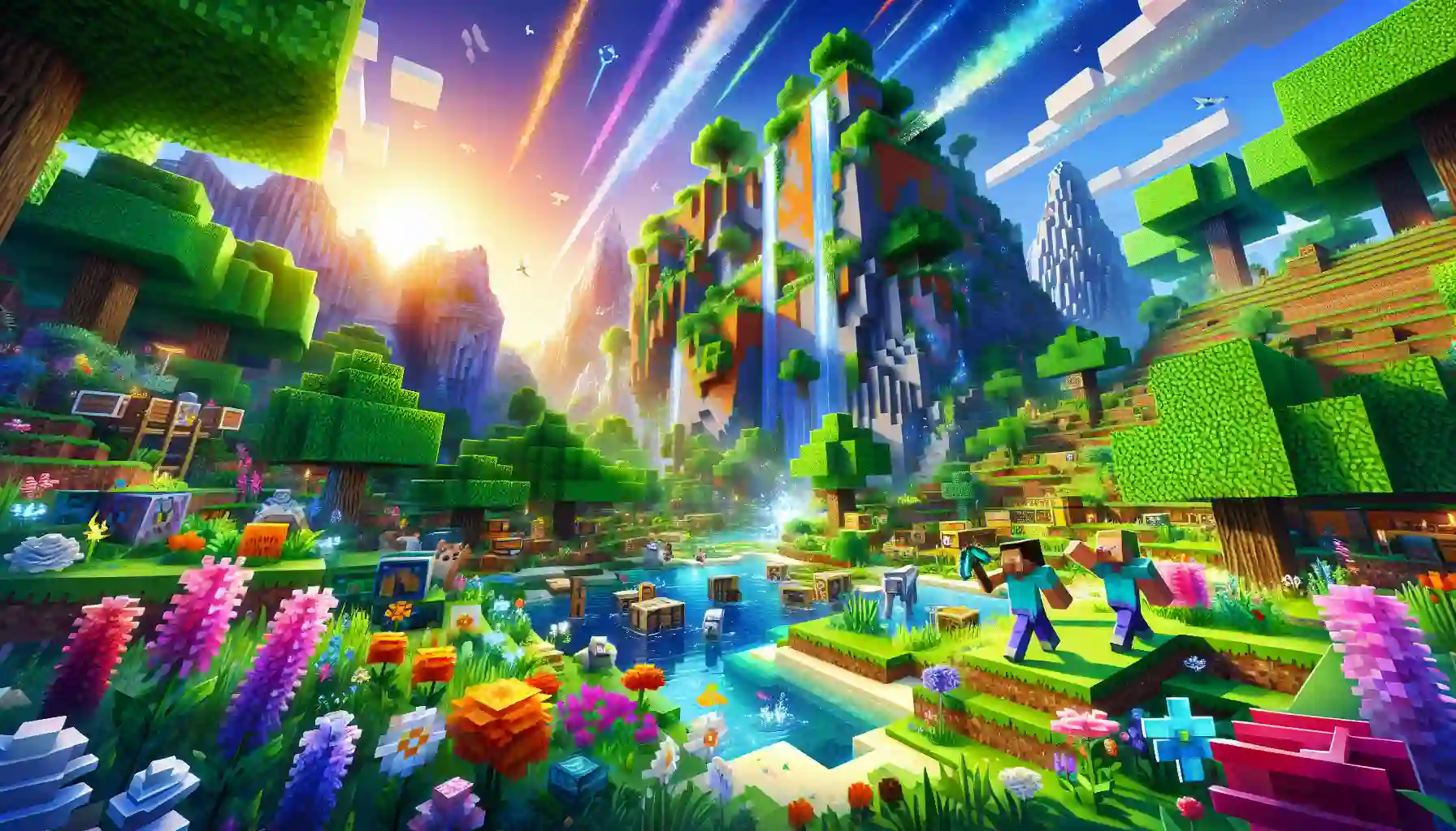 An illustration showcasing visual and functional enhancements in Minecraft 1.21.30.